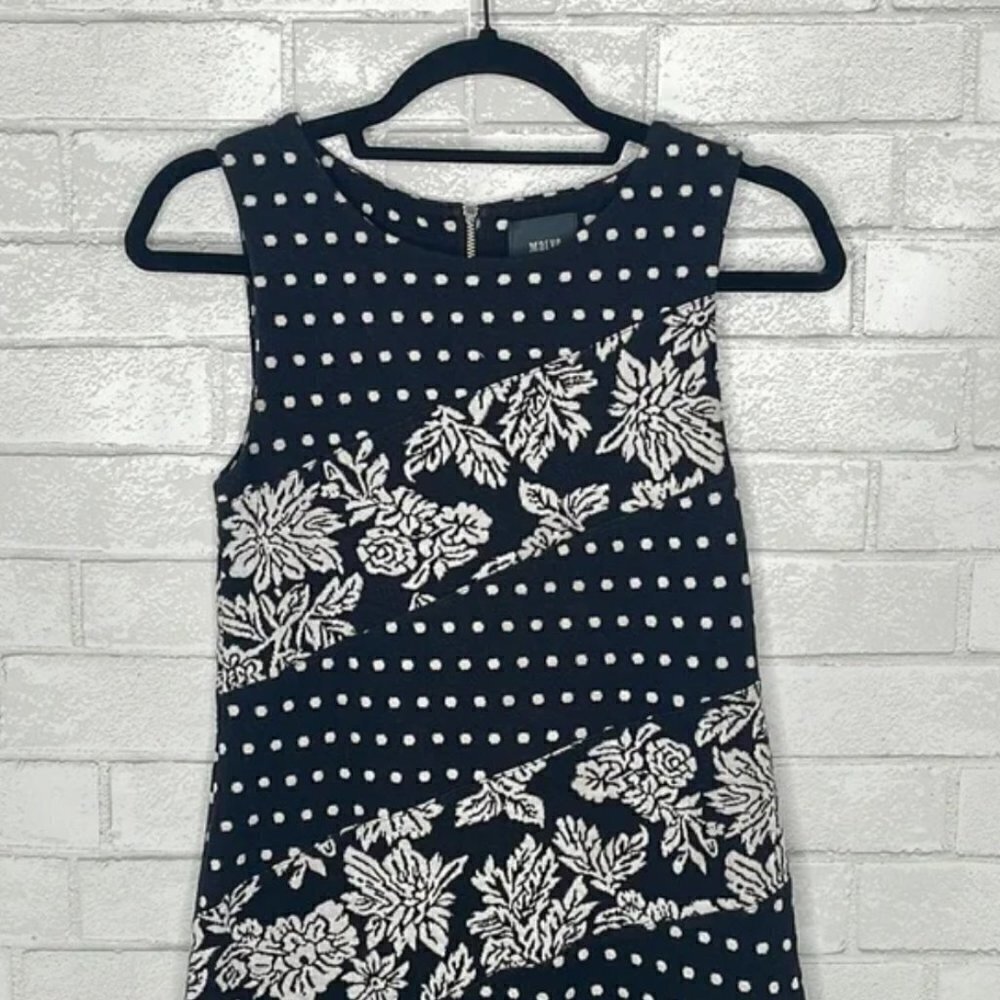 Anthropologie Maeve Effemy Floral Jacquard Dot Dress - Picture 3 of 11